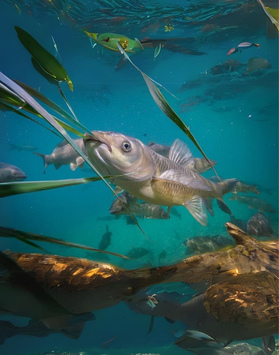 amur-bily-pod-hladinou